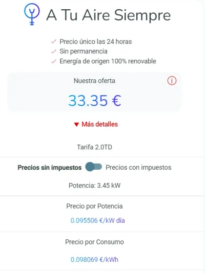 [Nergiza.com] TotalEnergies iguala o mejora las tarifas de los que tengan tarifas vigentes con Repsol antiguas.