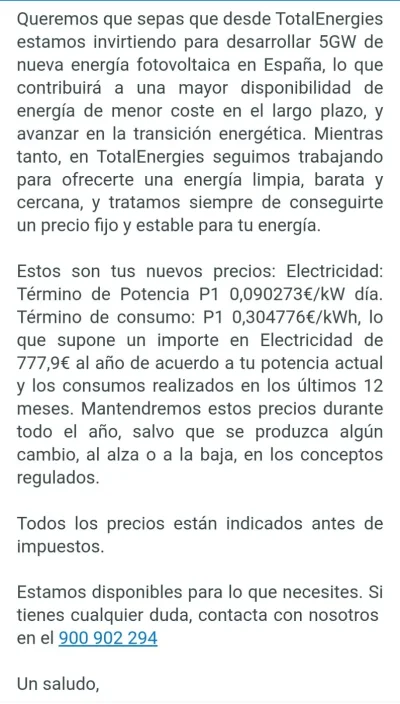 [Nergiza.com] TotalEnergies iguala o mejora las tarifas de los que tengan tarifas vigentes con Repsol antiguas.
