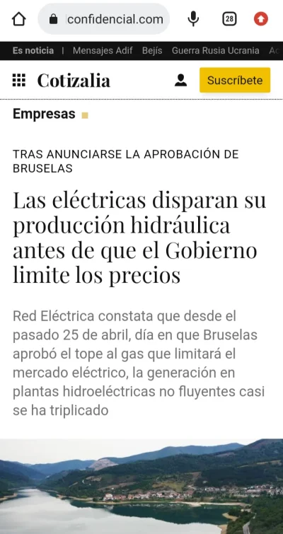 [Nergiza.com] La Comisión Europea aprueba el mecanismo ibérico para abaratar la luz