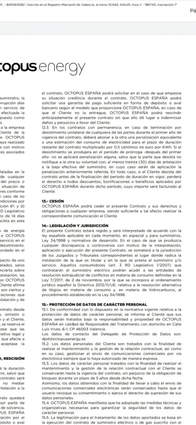 [Nergiza.com] Tarifas Octopus Relax y Octopus 3 "incluyen el tope de gas"