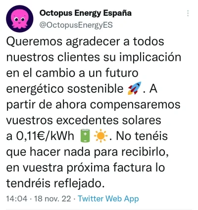 [Nergiza.com] Tarifas Octopus Relax y Octopus 3 "incluyen el tope de gas"
