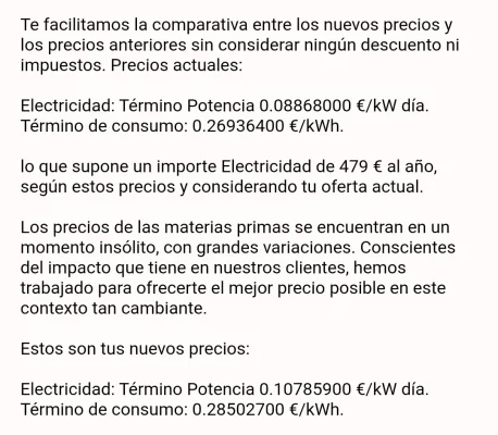 [Nergiza.com] TotalEnergies iguala o mejora las tarifas de los que tengan tarifas vigentes con Repsol antiguas.