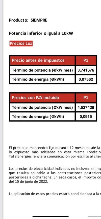 [Nergiza.com] TotalEnergies iguala o mejora las tarifas de los que tengan tarifas vigentes con Repsol antiguas.