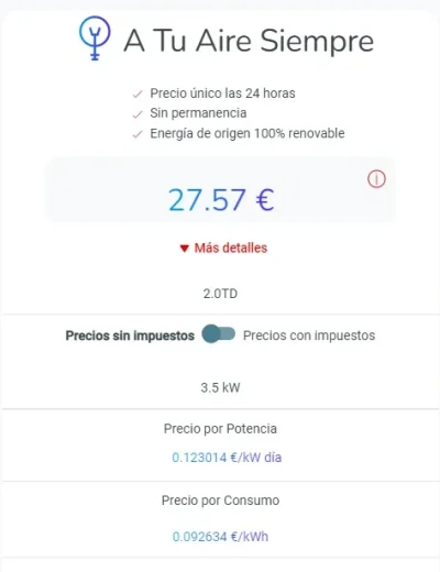 [Nergiza.com] TotalEnergies iguala o mejora las tarifas de los que tengan tarifas vigentes con Repsol antiguas.