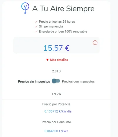 [Nergiza.com] TotalEnergies iguala o mejora las tarifas de los que tengan tarifas vigentes con Repsol antiguas.