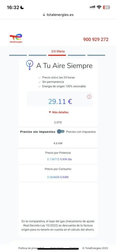 [Nergiza.com] TotalEnergies iguala o mejora las tarifas de los que tengan tarifas vigentes con Repsol antiguas.