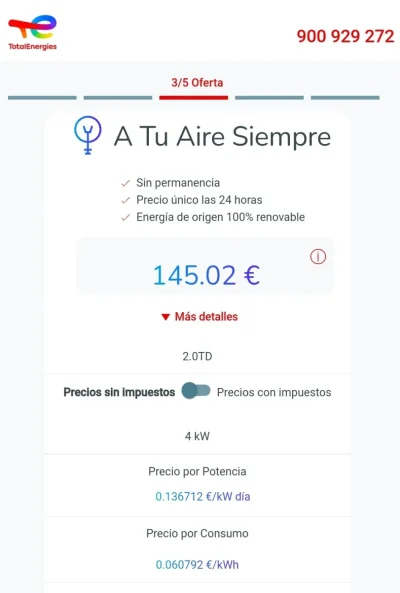 [Nergiza.com] TotalEnergies iguala o mejora las tarifas de los que tengan tarifas vigentes con Repsol antiguas.