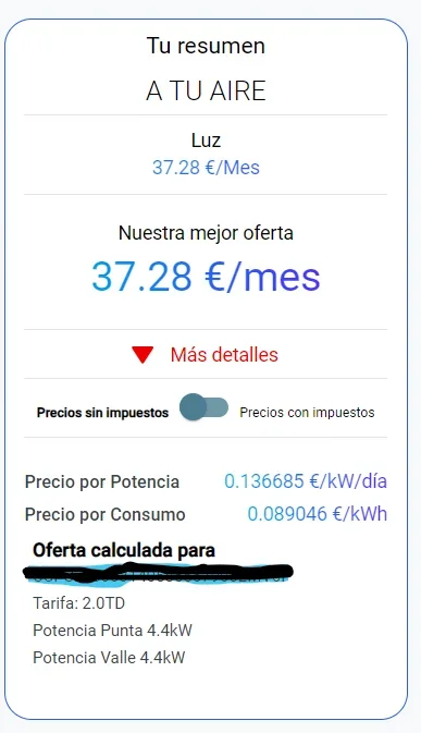 [Nergiza.com] Tarifas y Comercializadoras recomendadas, ( antes Tarifas electricas mercado...)