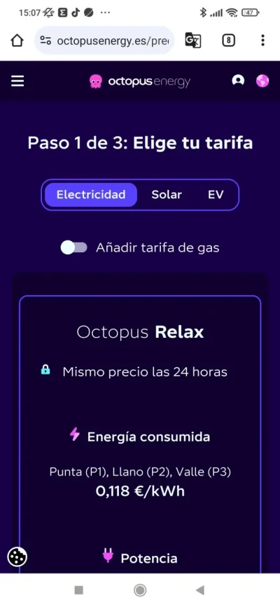 [Nergiza.com] Octopus Flexi vs Octopus Solar Family vs PVPC precios diarios actualizado por Mr.Whips