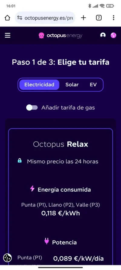 [Nergiza.com] Octopus Flexi vs Octopus Solar Family vs PVPC precios diarios actualizado por Mr.Whips