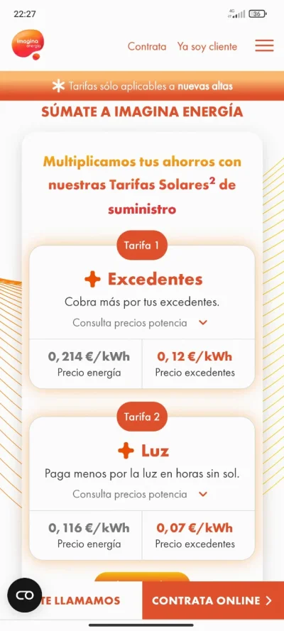 [Nergiza.com] Tarifas Interesantes para Fotovoltaica FV con Batería Virtual BV