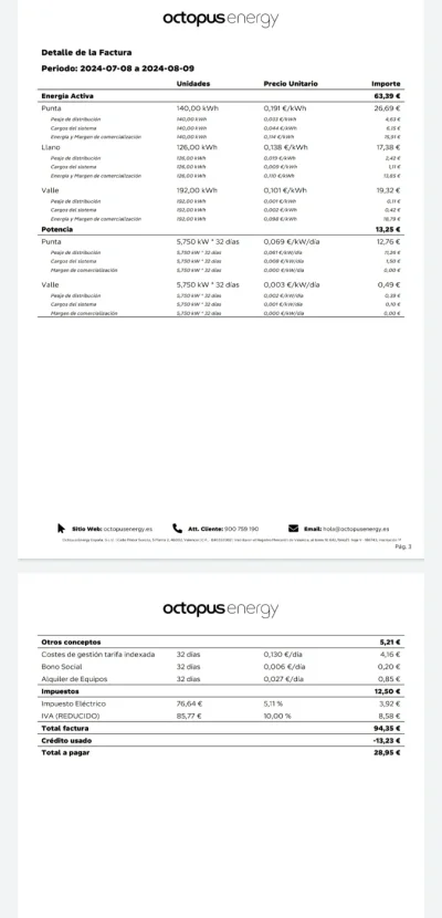 [Nergiza.com] Octopus Flexi vs Octopus Solar Family vs PVPC precios diarios actualizado por Mr.Whips