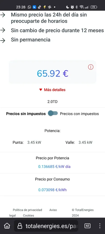 [Nergiza.com] TotalEnergies iguala o mejora las tarifas de los que tengan tarifas vigentes con Repsol antiguas.