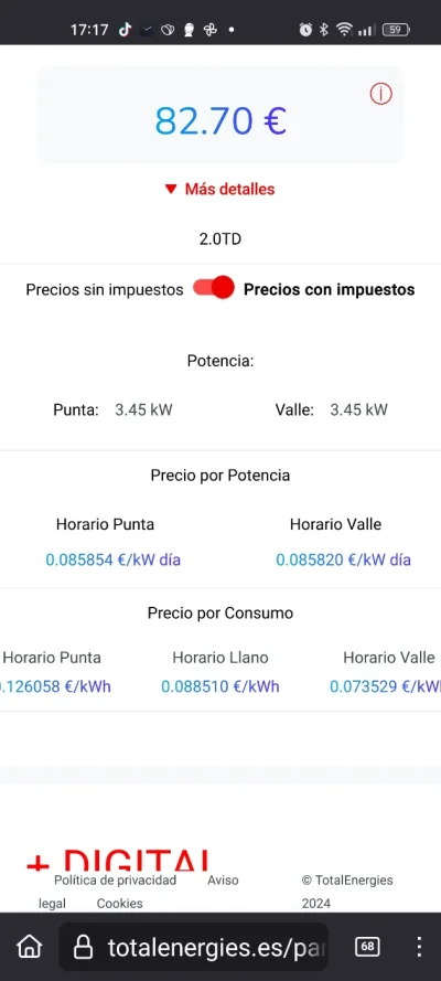 [Nergiza.com] TotalEnergies iguala o mejora las tarifas de los que tengan tarifas vigentes con Repsol antiguas.