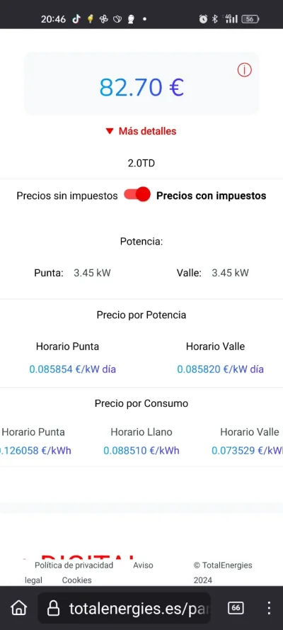 [Nergiza.com] TotalEnergies iguala o mejora las tarifas de los que tengan tarifas vigentes con Repsol antiguas.