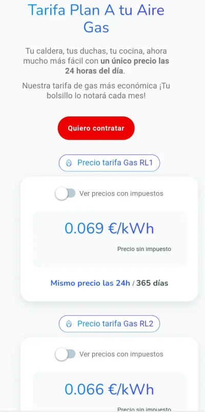 [Nergiza.com] TARIFA GAS - Mercado regulado - TUR