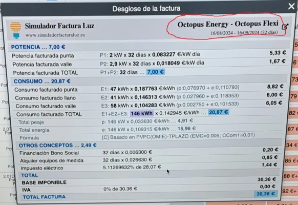 [Nergiza.com] Octopus Flexi vs Octopus Solar Family vs PVPC precios diarios actualizado por Mr.Whips