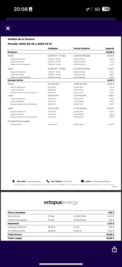 [Nergiza.com] Octopus Flexi vs Octopus Solar Family vs PVPC precios diarios actualizado por Mr.Whips