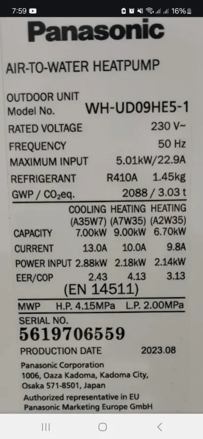 [Nergiza.com] Panasonic no llega a temperatura de impulsion y realiza muchos desescarches