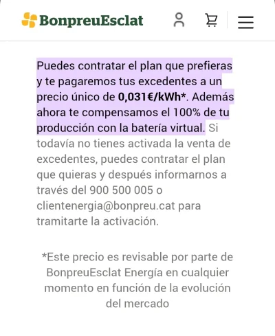 [Nergiza.com] Tarifas Interesantes para Fotovoltaica FV con Batería Virtual BV